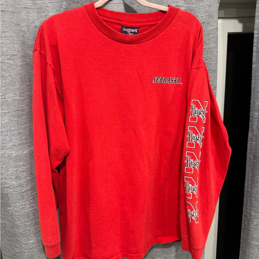 Jansport Red Nebraska Long Sleeve Tee